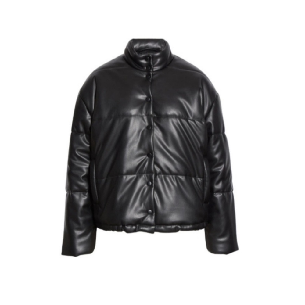 NWT Rails Otto Faux Leather Jacket in Black - Picture 10 of 16